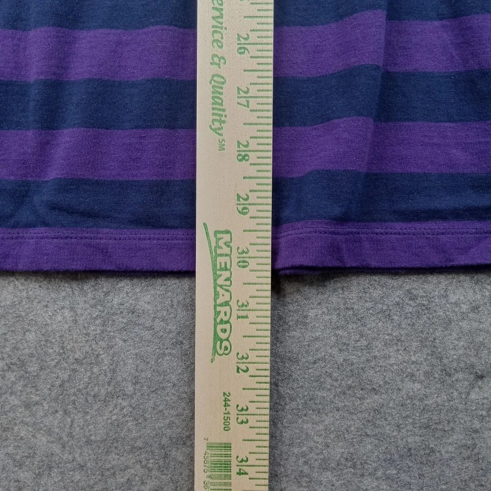 Ralph Lauren T-Shirt Dress Girls‎ Large 12-14 Purple Striped Long Sleeve Logo